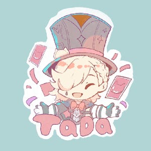 Lyney Holographic Genshin sticker