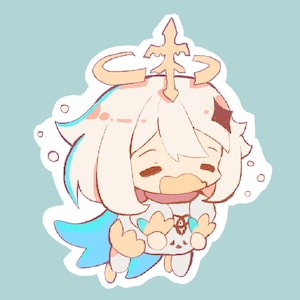 Paimon Holographic Genshin sticker