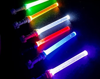 LED Minifigure Lightsaber, Lights Up, Star Wars JEDI Lightsaber- Figure NOT included