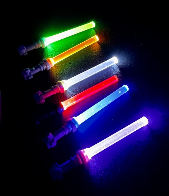 Buy 1 Get 1 Free: LED Minifigure JEDI Lightsaber, Lights Up, Star Wars Lightsaber- Figure NOT included