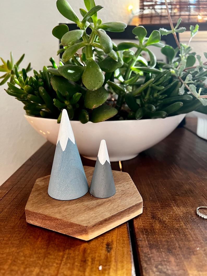 Pair of Ring Holders, Rocky Mountain Decor, His and Hers Gift, Anniversary Present