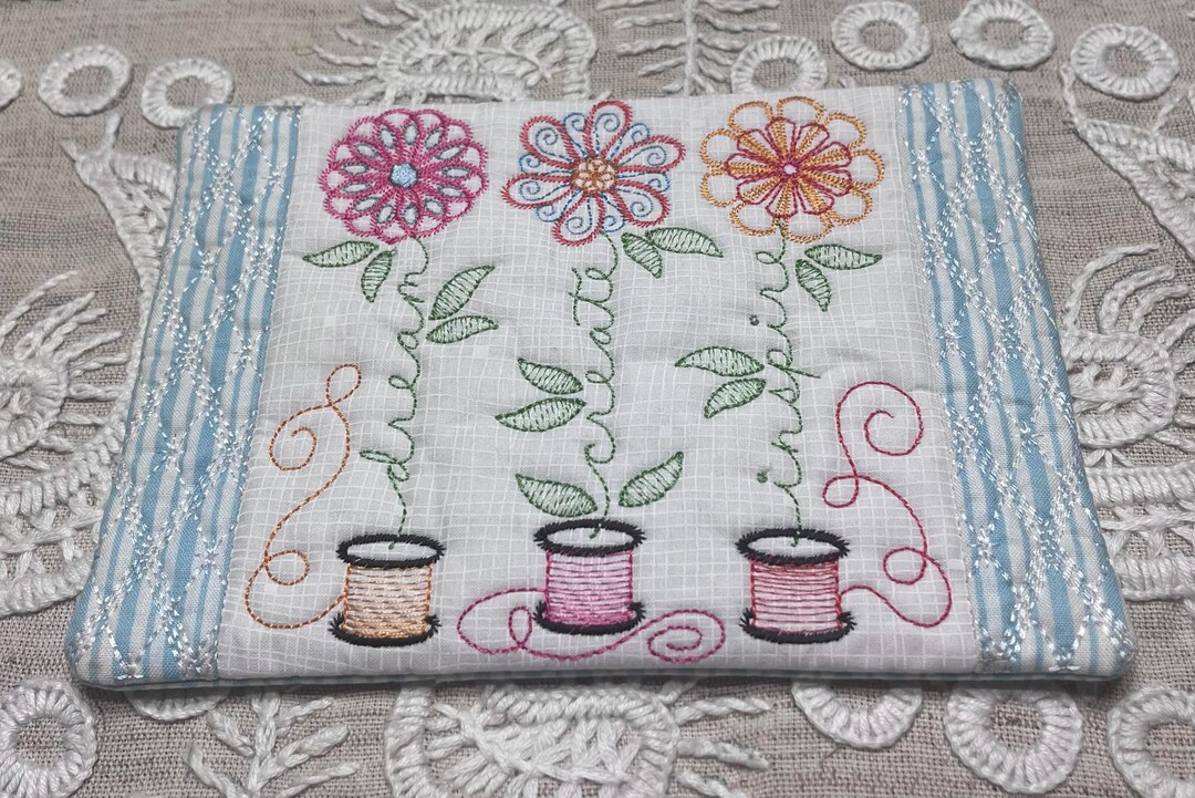 Embroidered Mug Rugs: Sports, Inspirational, Holiday - Etsy