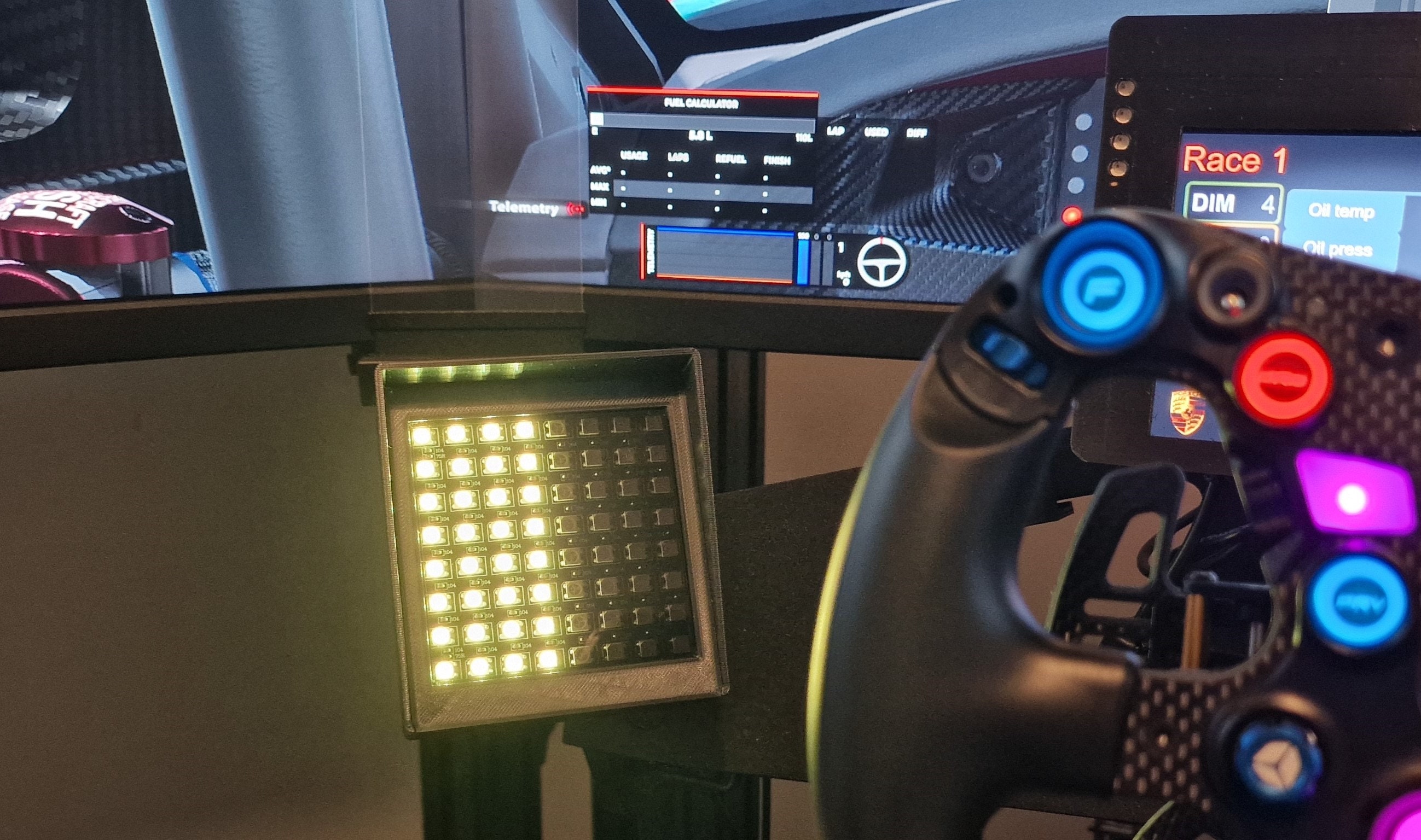 Iflag XL Sim Racing LED Flag Matrix for PC, Works With Simhub, Iracing, Assetto Corsa 8cm X 8cm