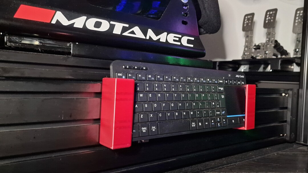 Sim Racing Keyboard Holder for 40 Series Profile T Slot Rig E.g. Simlab