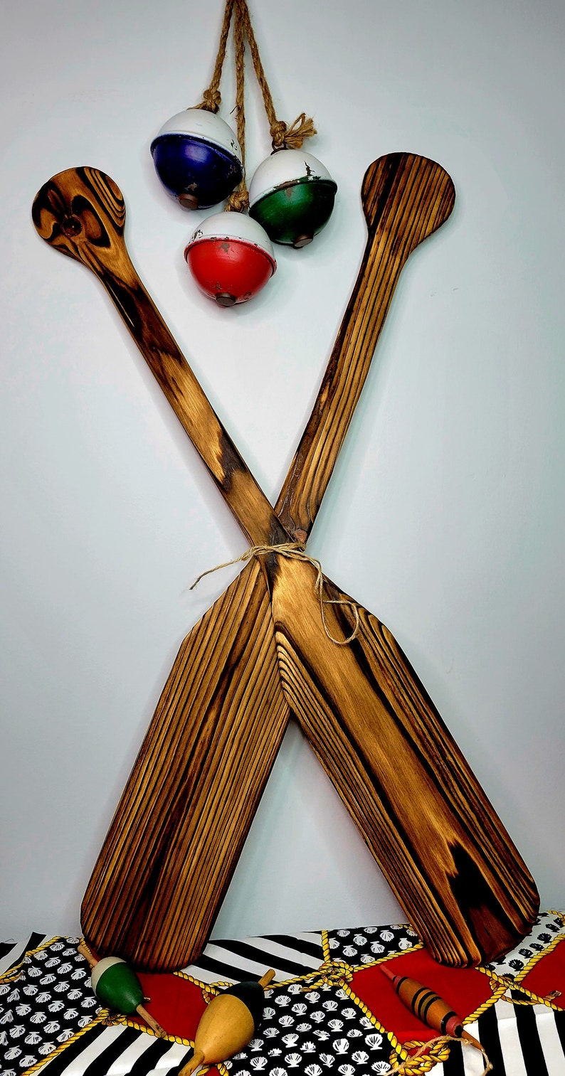 Handmade Wood Oar Wall Decor Wood Paddle Decorative 36 Etsy