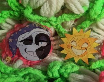 Sun & Moon Pins  - Five Nights at Freddy's
