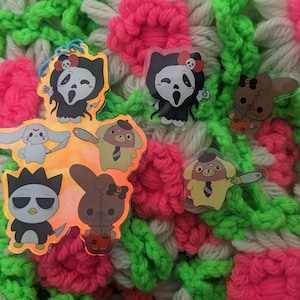 Cute slashers - Keychain or Pins