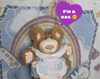 Choco Bear Bag - Upcycled Plushie Bag