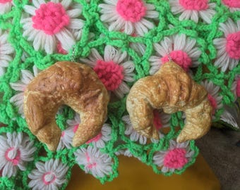 Croissant Earrings - Lightweight Food Jewelry