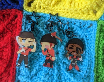 Llaveros TF2 - Doble cara ROJO/AZUL