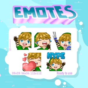 Pacchetto emote Link La leggenda di Zelda / Twitch e Discord