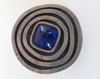 Pewter Modern geometric brooch by Danish artist Jorgen Jensen (Denmark)