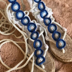 Handmade Unique Design Evil eye Sandals Festival Wedding Bohemian Sandals