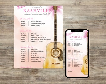 Szablon planu podróży dla grupy w Nashville | Pobierz cyfrowo