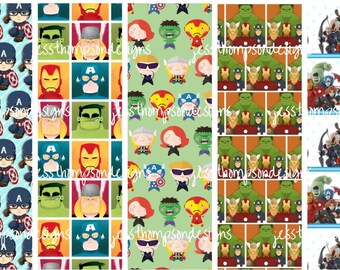 Super Hero/Comics Inspired Pen Wrap for Epoxy/Crystalac Glittered InkJoy Pens or Sublimation Pens/ PNG/JPG/Digital File/Instant Download