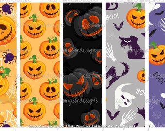Jack-O-Lantern & Ghost Pen Wrap for Epoxy/Crystalac Glittered InkJoy Pens or Sublimation Pens/ PNG/JPG/Digital File/Instant Download