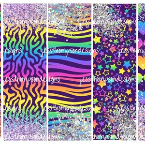 Rainbows & Glitter Pen Wrap für Epoxy/Crystalac/Sublimation Glittered InkJoy Pens/ PNG/JPG/Digital File/Instant Download