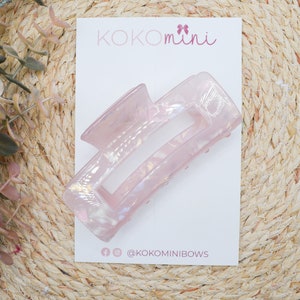 Large Iridescent Pink Claw Clip | Women&#39;s Hair Accessories