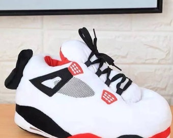 Jordan 4 Retro Fire Red Inspired Slippers - Etsy Israel