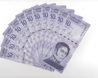 Venezuela 10 Digitales Bolivar 2021 X 20 Pcs Uncirculated New Currency