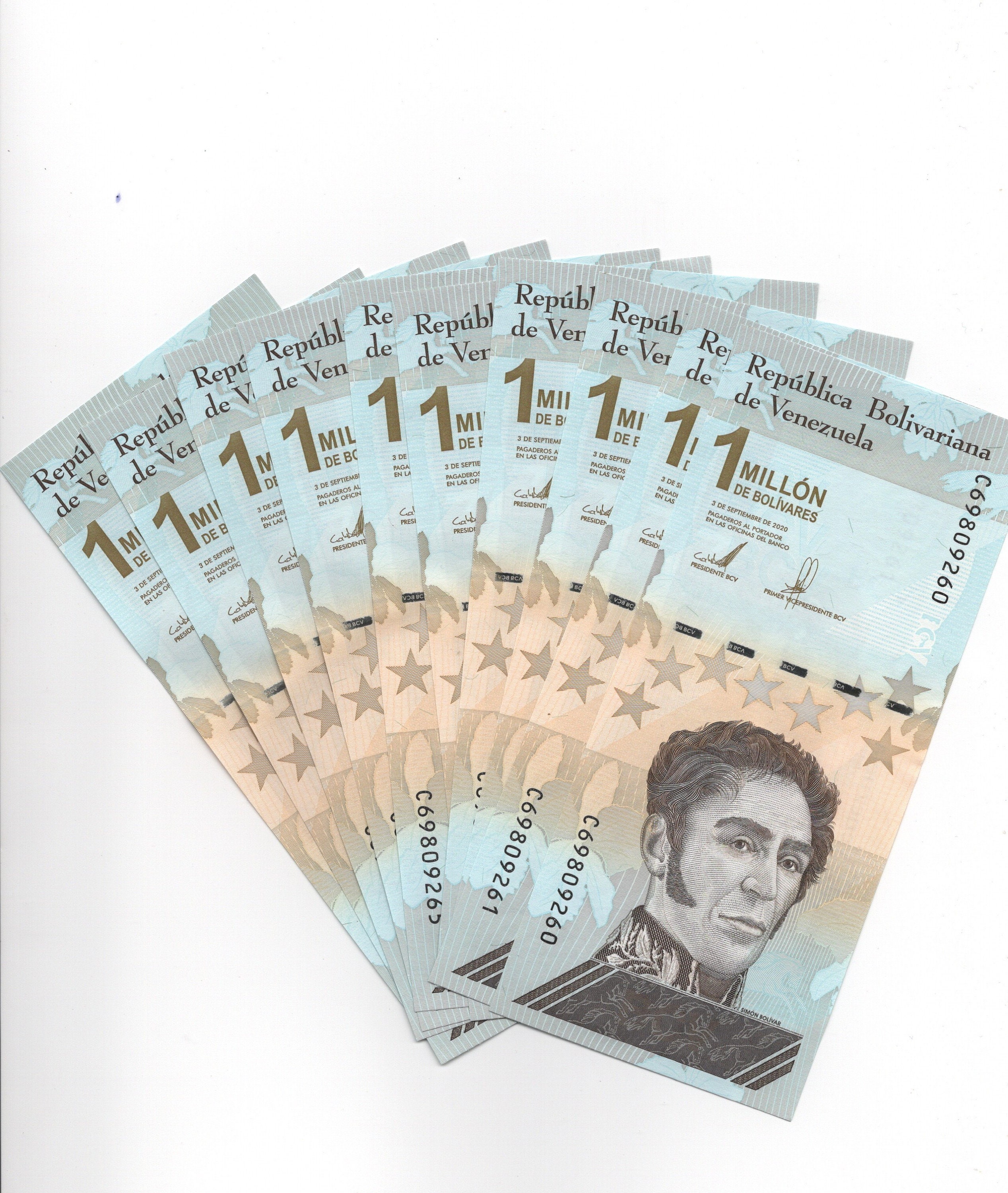 Venezuelan Currency venezuela-new-200-000-to-1-000-000-bolivar-notes-b382a-b384a