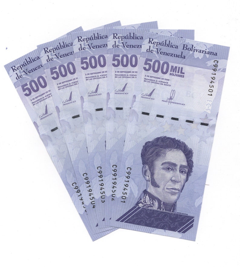 Venezuela 500.000 Bolivar Soberano 2020 X 100 Pcs Uncirculated New Currency image 3