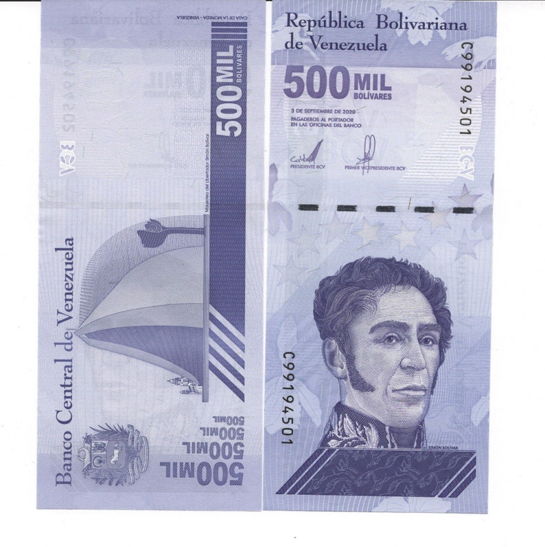 Venezuela 500.000 Bolivar Soberano 2020 X 100 Pcs Uncirculated New Currency image 4