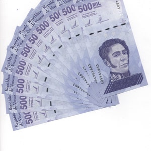 Venezuela 500.000 Bolivar Soberano 2020 X 100 Pcs Uncirculated New Currency image 6