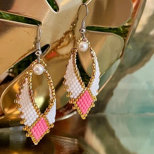 Handmade Beaded Earrings &quot;Charming&quot; &quot;Christmas&quot;