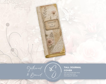 Gathered and Bound Tall Journal Cover, Vintage Floral Botanical, 2026