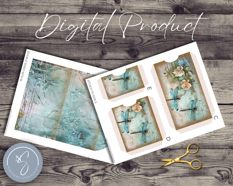 Dragonfly Delight Folio, Vintage Junk Journal Kit, Ephemera, Printable ...