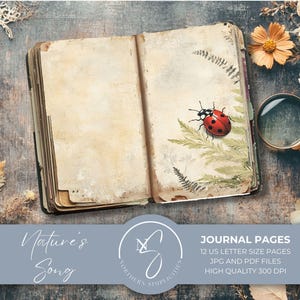 Feuilles de journal indésirable Nature's Song, papiers insectes vintage, pour feuille de collage, cartes de journalisation et albums éphémères de scrapbooking, 2025, N30