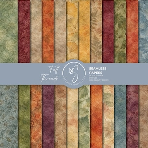 Fall Threads Seamless Papers Muted Autumn Botanical Textures, 2026, T72