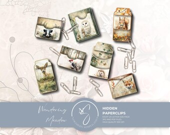Wandering Meadow Hidden Paperclips, Woodland Ephemera Loaded Pockets, 2025, W36