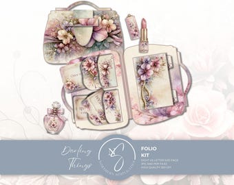 Darling Things Purse Folio, Whimsical Floral Beauty Kit, 2026