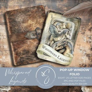 ウィスパード・レジェンズ ポップアップウィンドウ フォリオブックカバー 3Dファンタジー魔法生物付き、2026、W60