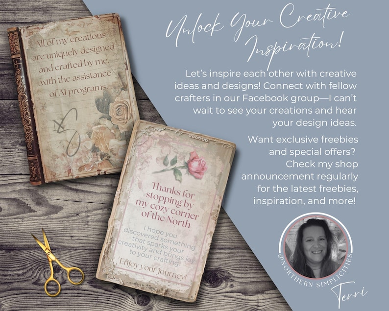 Scripted Wings Pocket Folio, Mini Vintage Pockets and Tag Inserts ...
