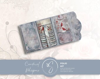 Cardinal Whispers Waterfall Folio Kit med fickor och etiketter, 2024, C18