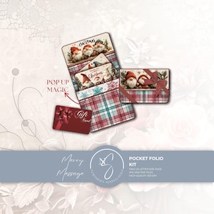Kit desplegable de gnomo navideño Merry Message Pocket Folio, 2025