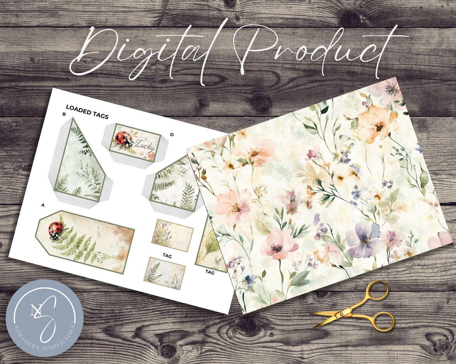 Nature’s Song Loaded Pocket Tags for Insect Junk Journal With Vintage ...
