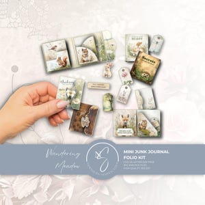 Wandering Meadow Mini Junk Journal Folio Kit, Woodland Animal Craft Kit, 2025, W36