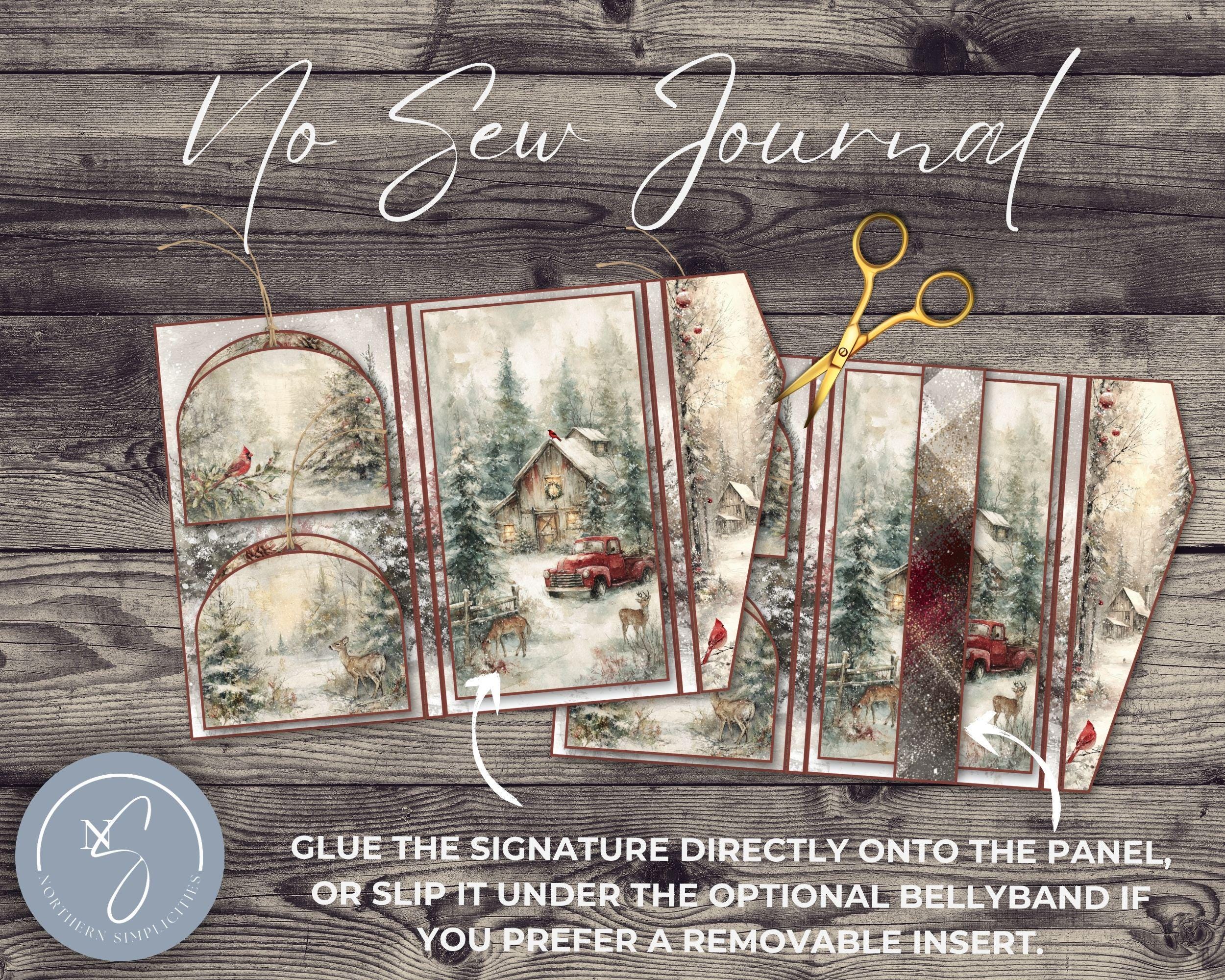 Homestead Holiday Folio Kit Rustic Christmas Junk Journal With No Sew ...
