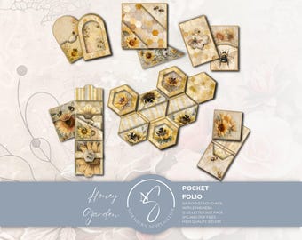 Honey Garden Pocket Folio, Honey Bee Junk Journal Kit, 2026, H41