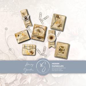 Honey Garden Hidden Paperclips, Queen Bee Hive Bookmark, 2025, H41