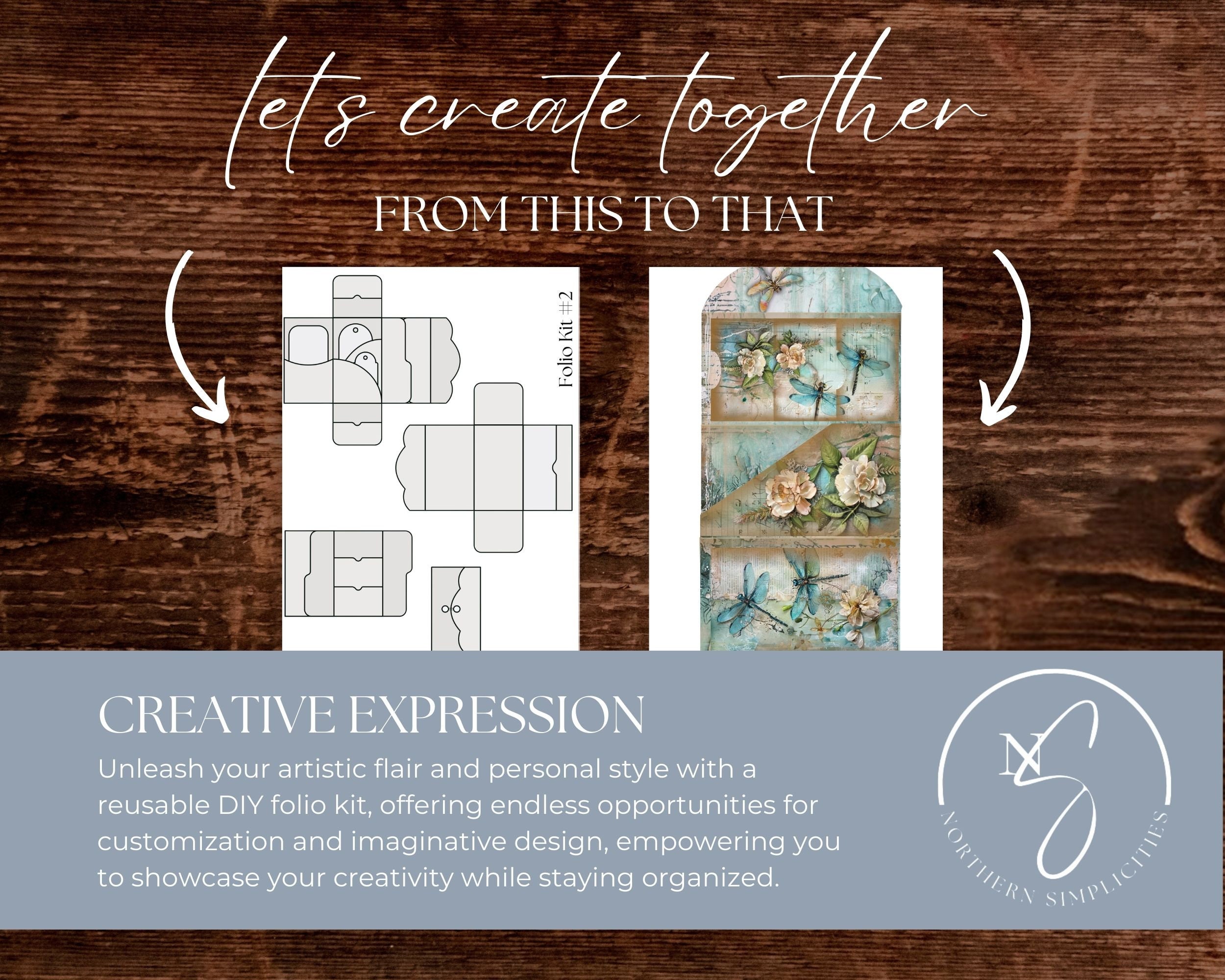 Junk Journal DIY Craft Kit Printable Folio Template, Digital Download ...