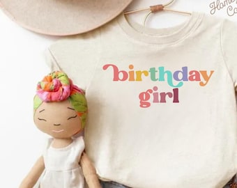 Birthday Girl Toddler Shirt Birthday Boy Toddler Shirt  Custom Rainbow Birthday Girl Shirt Birthday Party Shirt Cute Girls Youth Bday Shirt