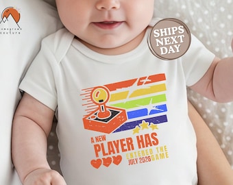 New Player Has Entered The Game Onesie® Newborn Announcement Baby Onesie® Gaming New Dad First Fathers Day Baby Bodysuit Gamer Baby Shower