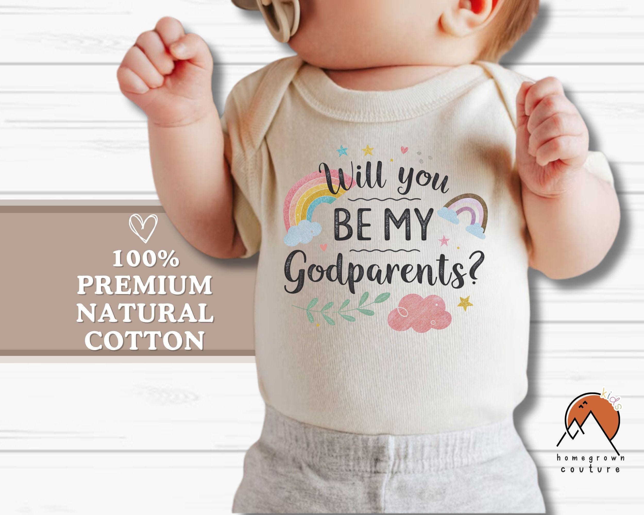 Godparents Proposal Onesie® Will You Be My Godparents Baby Onesie® Cute Pregnancy Announcement Bodysuit Godparents Proposal Baby Gift