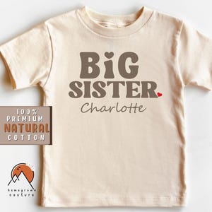 Big Sister Little Sister Outfits Big Sis Shirt Tshirt for Big New Sister Little Sis Baby BodySuit Big Sis t-shirt Matching SIbling Shirt