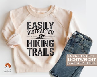 Hiking Toddler Camp Sweater Shirt for Kids Daddy's Little Hiking Buddy Kids Sweatshirt Summer Camp Retro Hike Lover Sweater For Toddlers